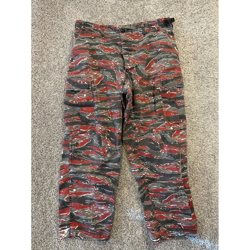 Propper Cargo Pants Mens Medium Red Tiger Stripe Camo Combat Trousers USA Made *